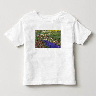 Garden design of Grape Hyacinth, and tulips, Toddler T-shirt