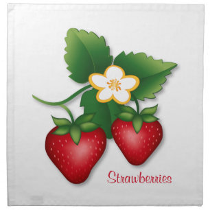 Garden Dinner Party Strawberry Cloth Napkin