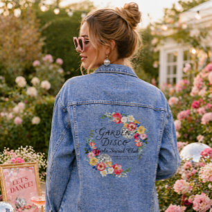 Garden Disco Bachelorette Bridesmaid Denim Jacket