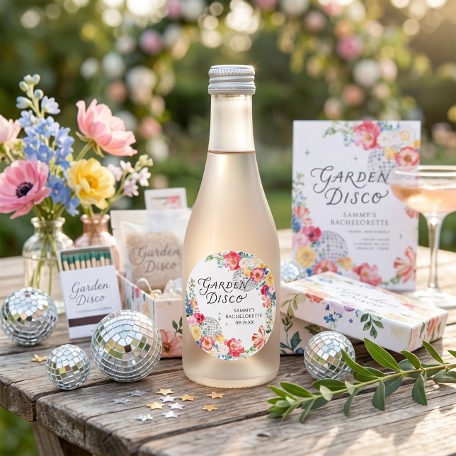 Garden Disco Bachelorette Favor Stickers (Creator Uploaded)
