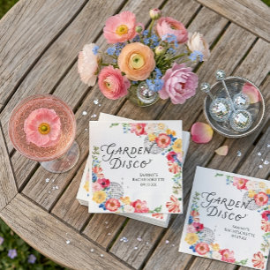 Garden Disco Bachelorette Party Napkins