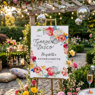 Garden Disco Bachelorette Welcome Sign