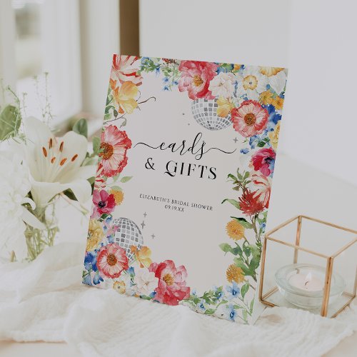 Garden Disco Cards &amp; Gifts Table Sign