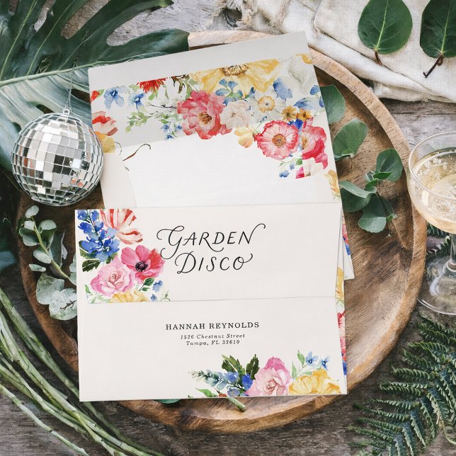 Garden Disco Floral Addressed Envelopes (Creator Uploaded)