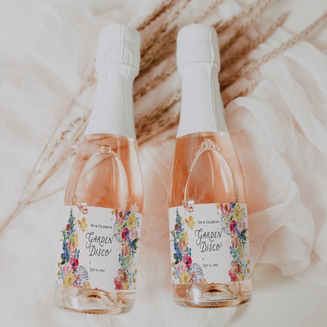 Garden Disco Mini Champagne Bottle Labels (Creator Uploaded)