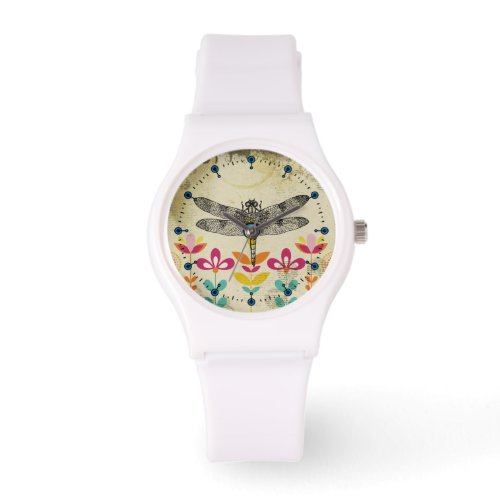 Garden Dragonfly Silicone Sport Watch