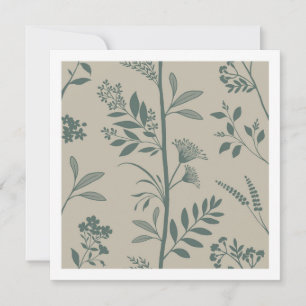 Garden Dream Elegant Vertical Botanical Silhouette Note Card