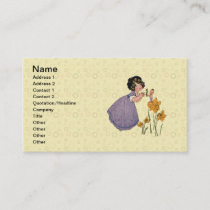 Garden Elf Daffodil Fairyland Spring Easter Business Card