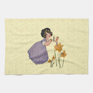 Garden Elf Daffodil Fairyland Spring Easter Towel