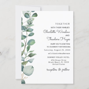 Garden Eucalyptus & Greenery Wedding Invitation