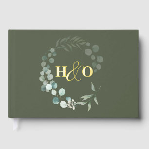 Garden Eucalyptus Photo Wedding Foil Guest Book