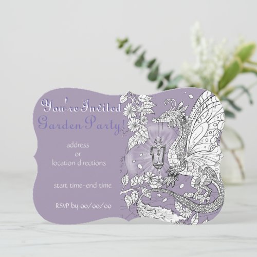 Garden Faery Dragon Invitation