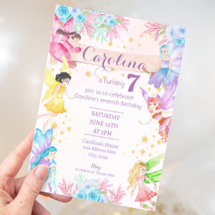 Garden Fairies Birthday Invitation