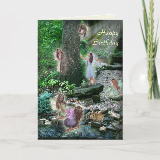 Garden Fairies (customizable) Holiday Card