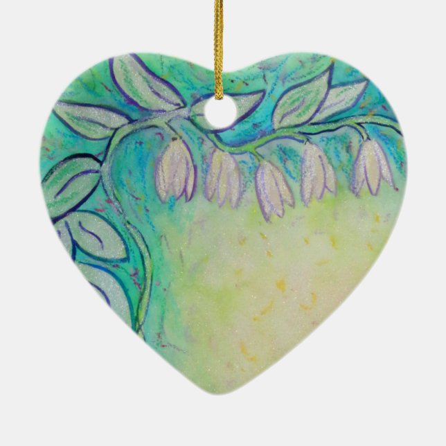 Garden Fairies Flower Art Custom Ornament (Back)