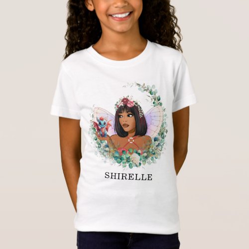 Garden Fairy and Baby Dragon Personalized T_Shirt