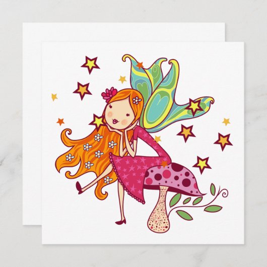 Garden Fairy on Mushroom (Front/Back)