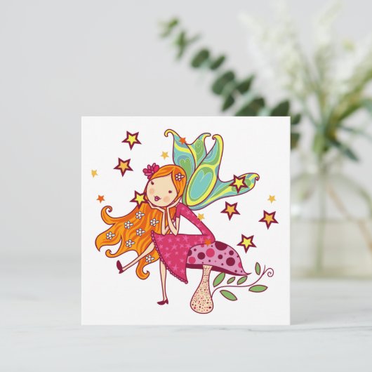 Garden Fairy on Mushroom (Standing Front)