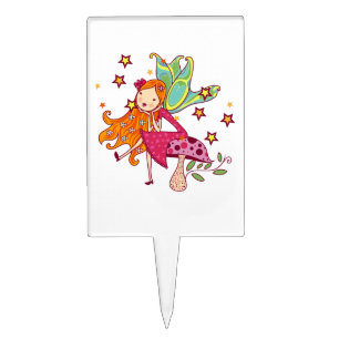 Garden Fairy on Mushroom Cake Topper