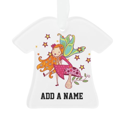 Garden Fairy on Mushroom Ornament