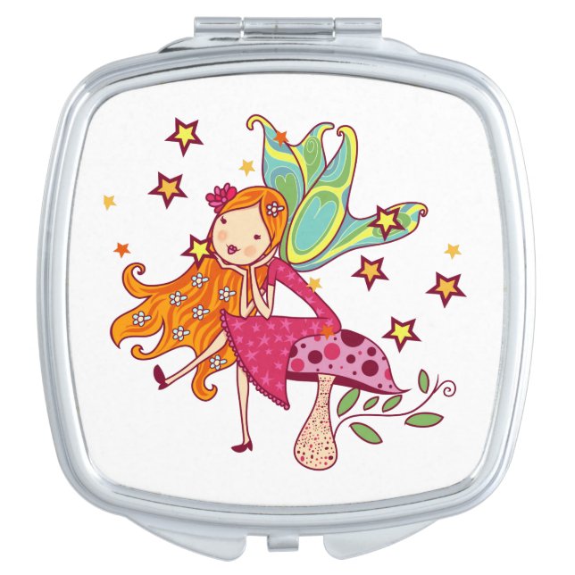 Garden Fairy on Mushroom Vanity Mirror (Front)