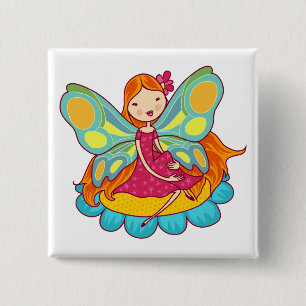Garden Fairy Pinback Button