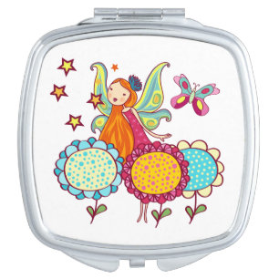 Garden Fairy With Flowers Makeup Mirror
