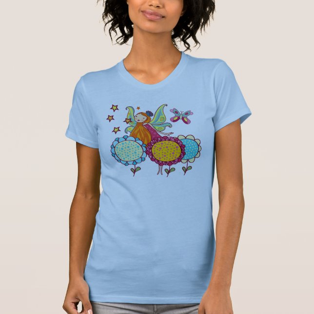Garden Fairy With Flowers T-Shirt (Front)