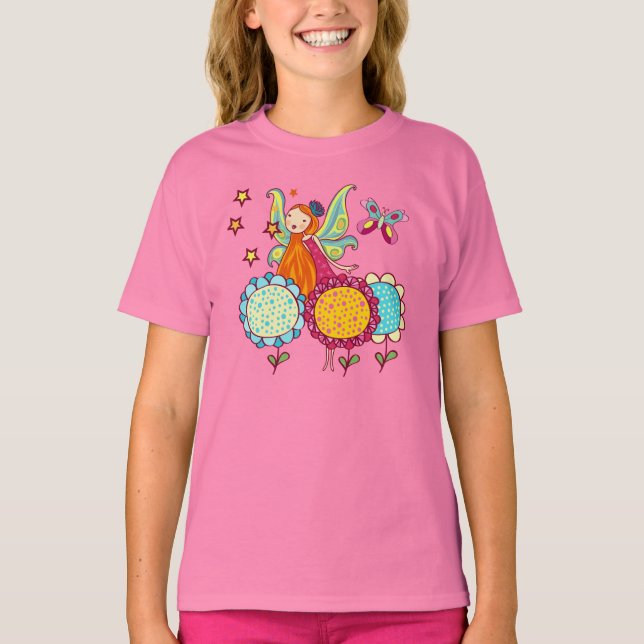 Garden Fairy With Flowers T-Shirt (Front)