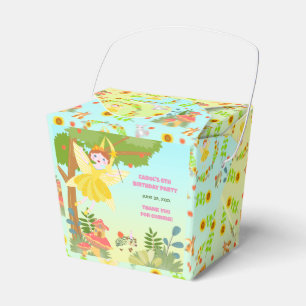 Garden Fairy with pet friends Birthday Party Favor Boxes