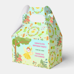 Garden Fairy with pet friends Birthday Party Favor Boxes