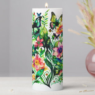 Garden Fantasy Pillar Candle