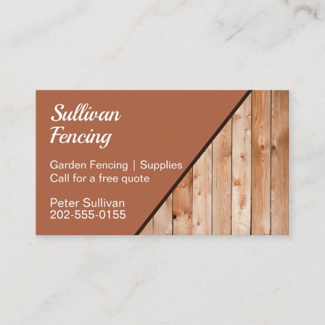 Garden Fencing Business Card (Front)
