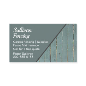 Garden Fencing Construction Maintenance  Business Card