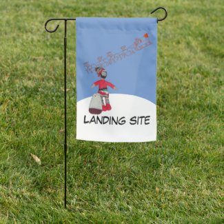 Garden Flag - Landing site for Santa