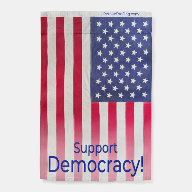 Garden Flag - Support Democracy message (Back)
