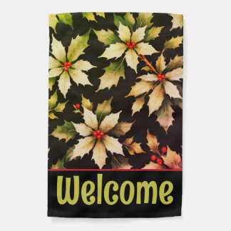 garden flag welcome winter