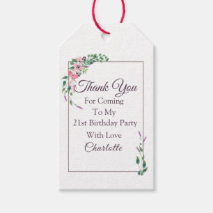 Garden Floral Bouquet "Thank You" Gift Tags