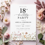 Garden Floral Calligraphy 18th Birthday Invitation<br><div class="desc">Celebrate in style with a garden floral calligraphy 18th birthday invitation, perfect for a milestone event. Featuring vibrant floral designs and elegant calligraphy, this invitation sets a whimsical yet sophisticated tone for your celebration. The lush garden theme blends natural beauty with graceful typography, creating a timeless and inviting look. Ideal...</div>