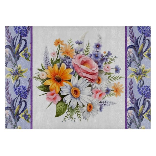Garden  Floral Cutting Board (Front)