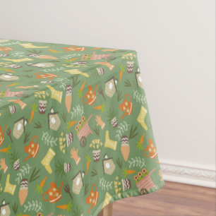 Garden Floral Green Tablecloth