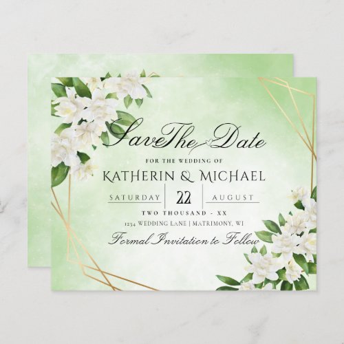 GARDEN FLORAL GREENERY WEDDING SAVE THE DATE