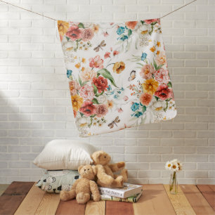 Garden Floral Pattern Baby Blanket