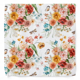 Garden Floral Pattern Bandana