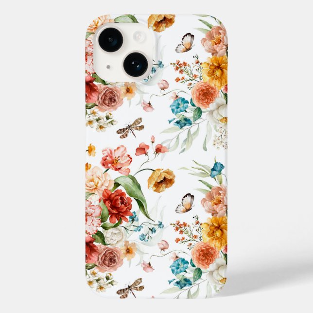 Garden Floral Pattern Case-Mate iPhone Case (Back)