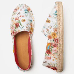 Garden Floral Pattern Espadrilles