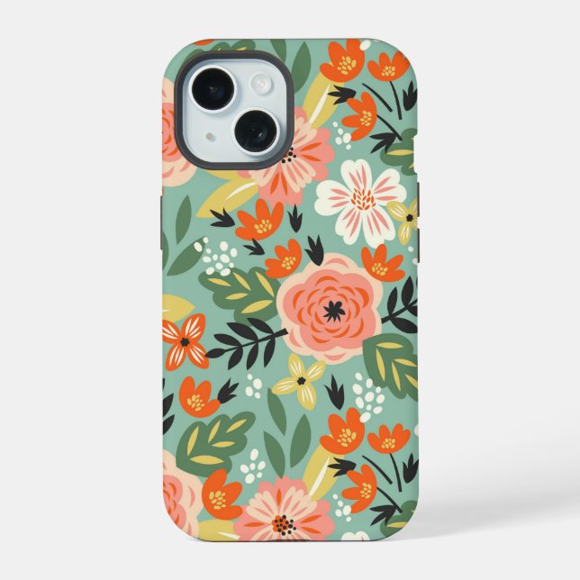 Garden Floral Pattern Iphone Case (Back)