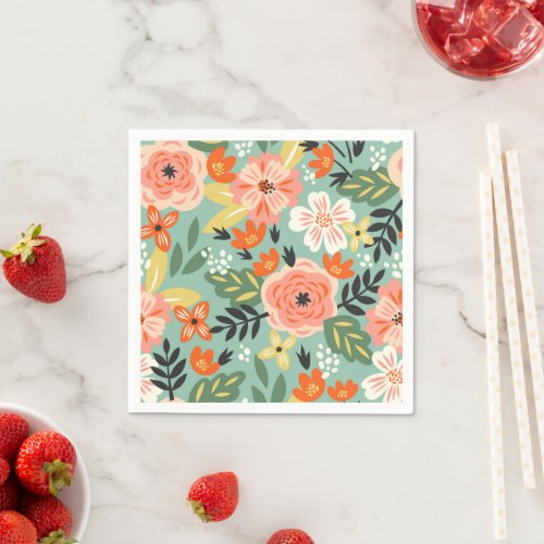 Garden Floral Pattern Napkins