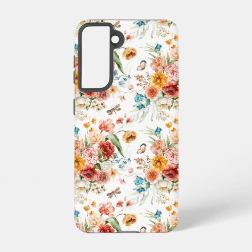 Garden Floral Pattern Samsung Galaxy S21 Case