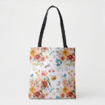 Garden Floral Pattern Tote Bag